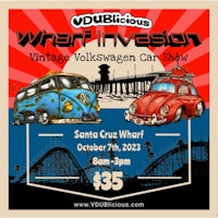 a flyer for the santa cruz vintage car show