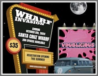 a poster for the wharf invasion in santa gloria, california